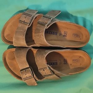 Birkenstocks gray leather